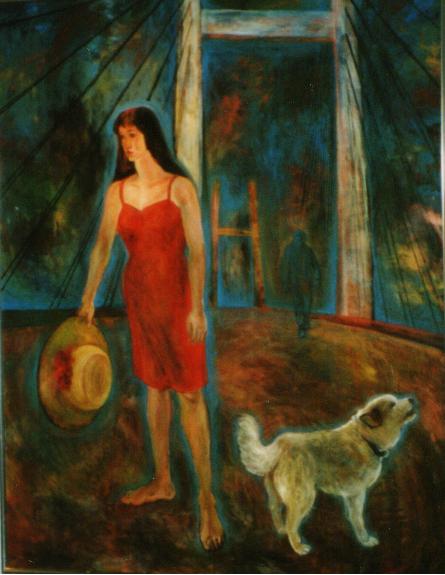 Lady and dog